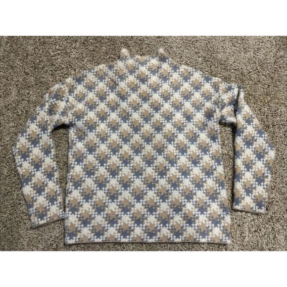 CUPCAKES‎ & CASHMERE Women's Medium Soft Fuzzy Sweater Pullover Knit Mock Neck - Picture 1 of 3